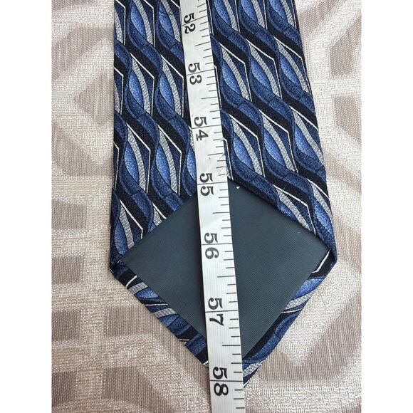 DANIELLI MILANO NECKTIE TIE 100% Silk Italian Hand Made hand made blue gray - Picture 5 of 5